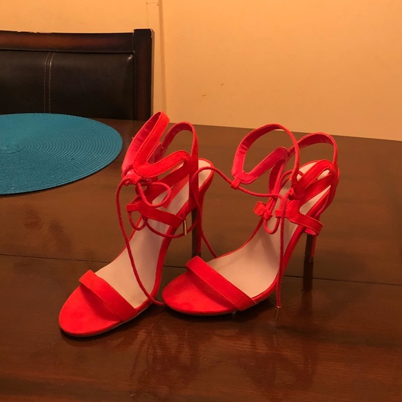 Orvis Red Strappy Sandals - Picture 1 of 4
